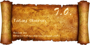 Tatay Oberon névjegykártya